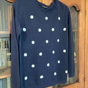 Banana Republic Navy polka dot sweater